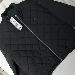 Adidas Women’s Bomber, Black Quilted Jacket, Size Medium